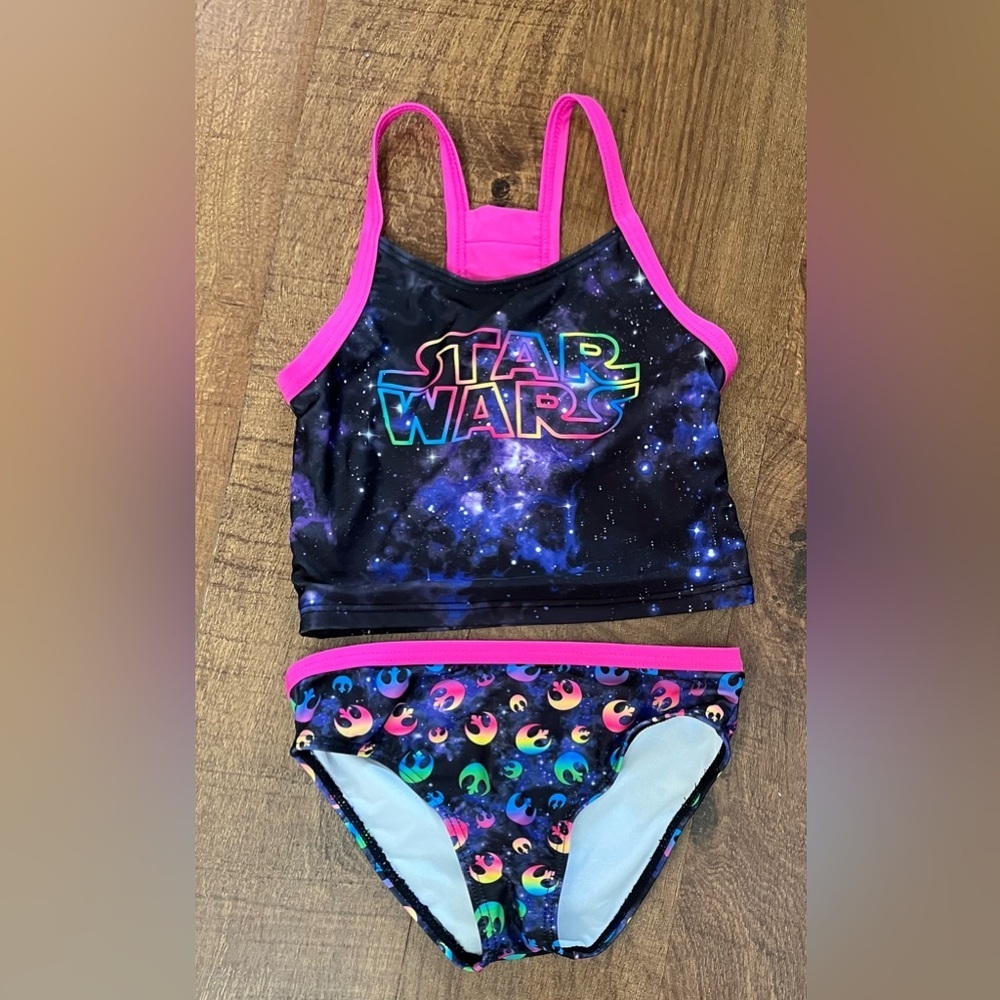 Disneys Star Wars 2 two piece Tankini girls Sz 5/6